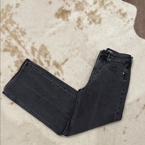 Old Navy extra high waisted ski-hi wide leg jeans in washed black